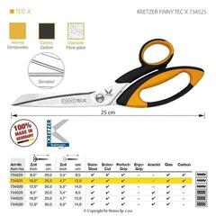 Univerzalne škare Kretzer Solingen Finny Tec-X 734525 Univerzalne škare 25 cm Orange - 1