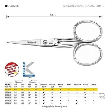 Foarfece universale Kretzer Solingen Spirale Classic 110410 Foarfece universale 10 cm Silver - 2