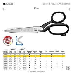 Škare po mjeri Kretzer Solingen Spirale Classic 114520 Škare po mjeri 20 cm Black - 1