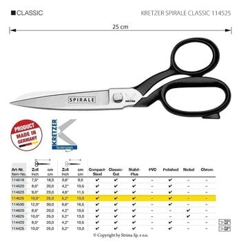 Škare po mjeri Kretzer Solingen Spirale Classic 114525 Škare po mjeri 25 cm Black - 2