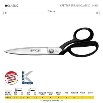 Škare po mjeri Kretzer Solingen Spirale Classic 114825 Škare po mjeri 25 cm Black - 2