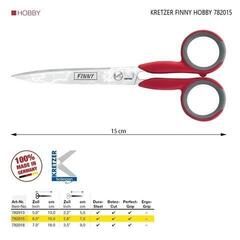 Univerzalne škare Kretzer Solingen Finny Hobby 782015 Univerzalne škare 15 cm Red - 1