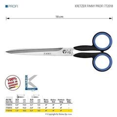 Ciseaux universels Kretzer Solingen Finny Profi 772018 Ciseaux universels 18 cm Blue - 1
