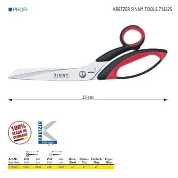 Foarfece universale Kretzer Solingen Finny Tools 713225 Foarfece universale 25 cm Red - 2