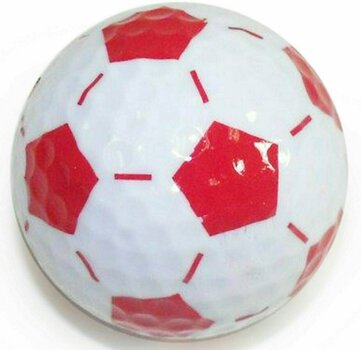 Golf žogice Nitro Soccer Ball White/Red 3 Ball Tube - 2