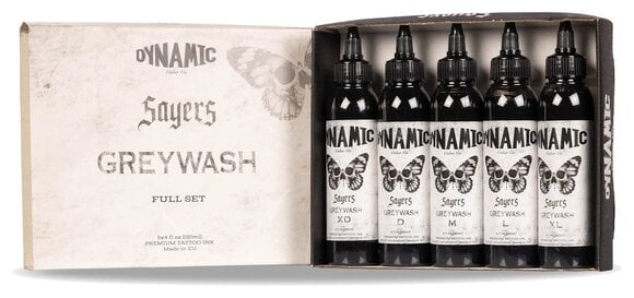 Boje za tetoviranje (odobrene u EU) Dynamic Color Luke Sayers Greywash Set tinti za tetoviranje 5 x 120 ml - 2