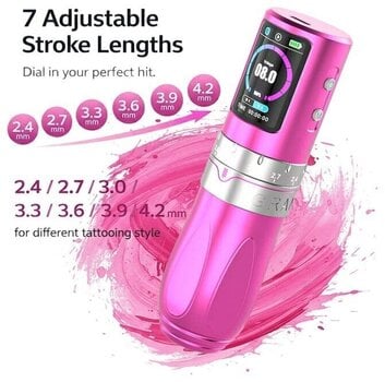 Бездротові тату-машинки Emalla Grand G5 Pro Бездротова тату-машинка 2,4–4,2 mm Pink - 2