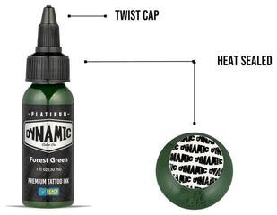 Farby do tatuażu (zatwierdzone w UE) Dynamic Color Platinum Tusz do tatuażu 30 ml Forest Green - 3