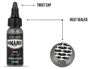 Farby do tatuażu (zatwierdzone w UE) Dynamic Color Platinum Tusz do tatuażu 30 ml Grey - 3