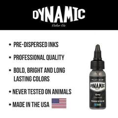 Farby do tatuażu (zatwierdzone w UE) Dynamic Color Platinum Tusz do tatuażu 30 ml Grey - 4
