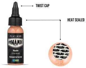 Farby do tatuażu (zatwierdzone w UE) Dynamic Color Platinum Tusz do tatuażu 30 ml Nude - 3