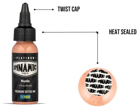 Farby do tatuażu (zatwierdzone w UE) Dynamic Color Platinum Tusz do tatuażu 30 ml Nude - 4