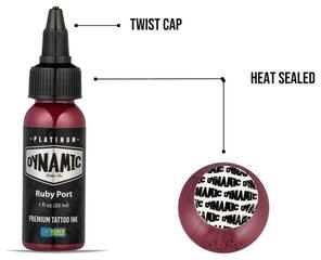 Farby do tatuażu (zatwierdzone w UE) Dynamic Color Platinum Tusz do tatuażu 30 ml Ruby Port - 3