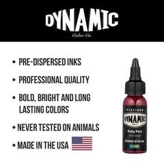 Farby do tatuażu (zatwierdzone w UE) Dynamic Color Platinum Tusz do tatuażu 30 ml Ruby Port - 4