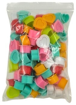 Витратні матеріали для тату Celtic Supply Heart Silicone Ковпачки для фарби 12 мм Mixed Colors 100 pcs - 2