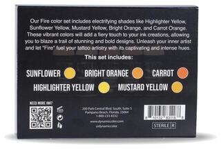 Farby do tatuażu (zatwierdzone w UE) Dynamic Color Platinum Zestaw tuszy do tatuażu 5 x 30 ml Fire - 2