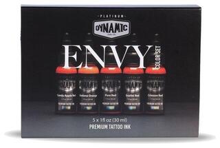 Farby do tatuażu (zatwierdzone w UE) Dynamic Color Platinum Zestaw tuszy do tatuażu 5 x 30 ml Envy - 1