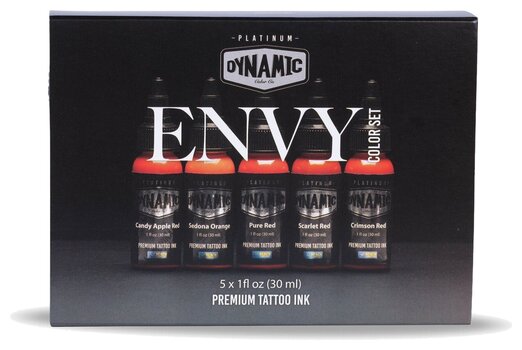 Farby do tatuażu (zatwierdzone w UE) Dynamic Color Platinum Zestaw tuszy do tatuażu 5 x 30 ml Envy - 2