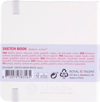 Vázlattömb Talens Art Creation 9314104M Vázlatfüzet 80 160 12 x 12 cm 140 g White - 3