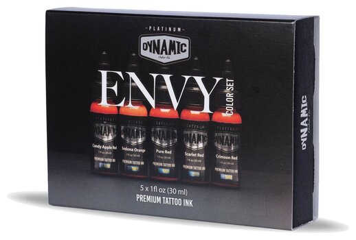 Farby do tatuażu (zatwierdzone w UE) Dynamic Color Platinum Zestaw tuszy do tatuażu 5 x 30 ml Envy - 4