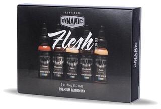 Farby do tatuażu (zatwierdzone w UE) Dynamic Color Platinum Zestaw tuszy do tatuażu 5 x 30 ml Flesh - 3