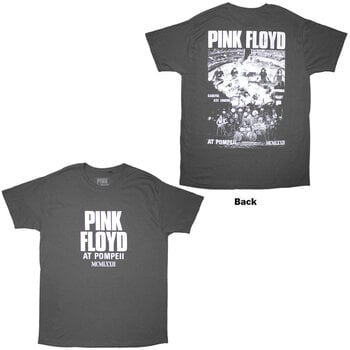 T-shirt Pink Floyd Pompeii Collage (Back Print) T-shirt de manga curta Charcoal Grey S - 3