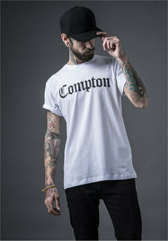 Camiseta de manga corta Compton Camiseta de manga corta Logo Unisex Blanco M - 4