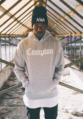 Hoodie Compton Logo Grey - 5