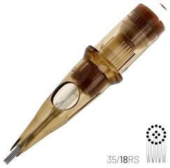 Тату-картриджі з голками Kwadron Round Shader Картридж Long Taper 35/18RSLT 0,35 mm 1 шт. - 1