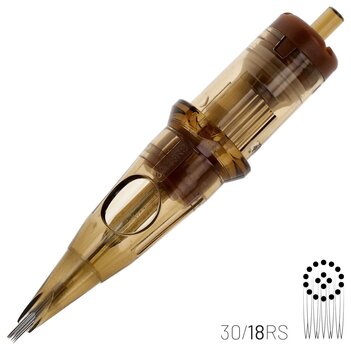 Тату-картриджі з голками Kwadron Round Shader Картридж Long Taper 30/18RSLT 0,30 mm 1 шт. - 2