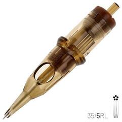 Kartridże igły do tatuażu Kwadron Round Liner Cartridge Long Taper 35/5RLLT 0,35 mm 1 szt. - 1