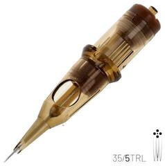 Kartridże igły do tatuażu Kwadron Turbo Round Liner Cartridge Long Taper 35/5TRLLT 0,35 mm 1 szt. - 1