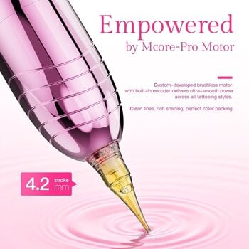 Bezdrôtové tetovacie strojčeky Faviamo Luma Bezdrôtový tetovací strojček 4,2 mm Pink - 10