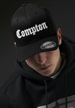 Hattehætte Compton Flexfit Cap Black/White S/M - 3