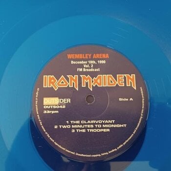Vinyl Record Iron Maiden - Wembley Arena 1990 Vol. 2 (Limited Edition) (Blue Coloured) (LP) - 3