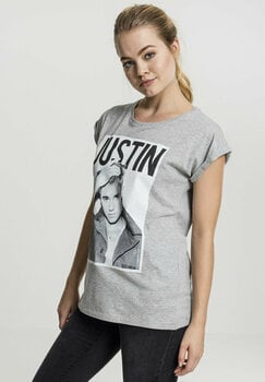 T-Shirt Justin Bieber T-Shirt Logo Heather Grey S - 3