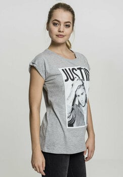 T-shirt Justin Bieber T-shirt Logo Femme Heather Grey S - 4