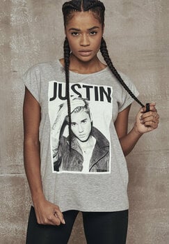 Риза Justin Bieber Риза Logo Жените Heather Grey S - 6