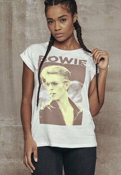 Majica David Bowie Majica Logo Ženske White XL - 5