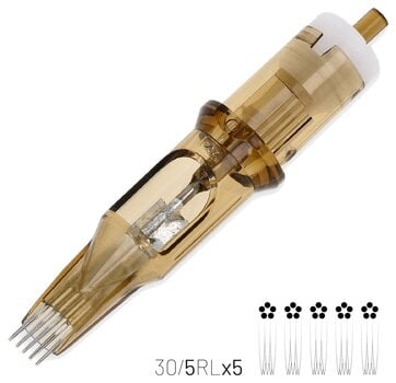 Тату-картриджі з голками Kwadron Whip Shading Картридж Long Taper 30/5RLLTx5 0,30 mm 1 шт. - 2