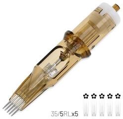 Tattoo Needle Cartridges Kwadron Whip Shading Cartridge Long Taper 35/5RLLTx5 0,35 mm 1 pc - 1