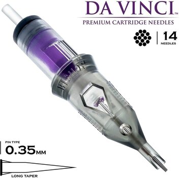 Тату-картриджі з голками Bishop Tattoo Supply Da Vinci V2 Round Liner Картридж 14RL 0,35 mm 1 шт. - 2