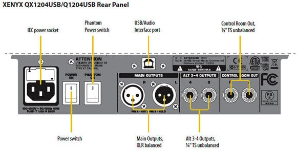 Аналоговий мікшер Behringer XENYX Q1204 USB Basic SET Аналоговий мікшер - 3