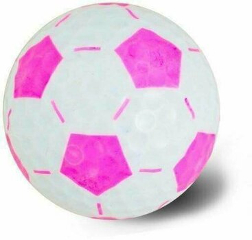 Golfball Nitro Soccer Ball White/Pink 3 Ball Tube - 2