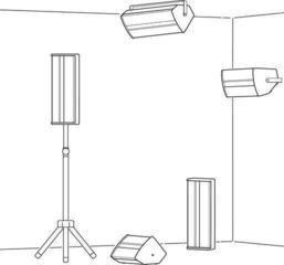 Pasívny reprobox Monacor PAB-306/WS Pasívny reprobox - 1