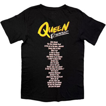 Tricou Queen Budapest Setlist (Back Print) Tricou cu mânecă scurtă Black XL - 2