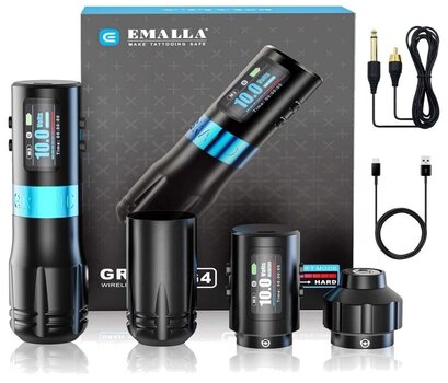 Trådløse tatoveringsmaskiner Emalla Grand G4 Wireless Tattoo Pen 5,0 mm Black/Silver - 4