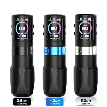 Aparate de tatuat fără fir Emalla Grand G4 Mașină de tatuaj wireless 4,2 mm Black/Blue - 7