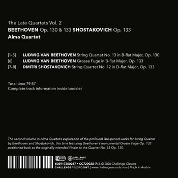 Music CD Alma Quartet - The Late Quartets Vol. 2: Beethoven Op. 130 & 133 - Shostakovich Op. 133 (CD) - 2