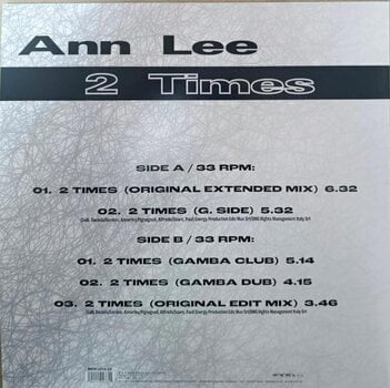LP deska Ann Lee - 2 Times (Limited Edition) (White/Blue Splattler Coloured) (LP) - 3